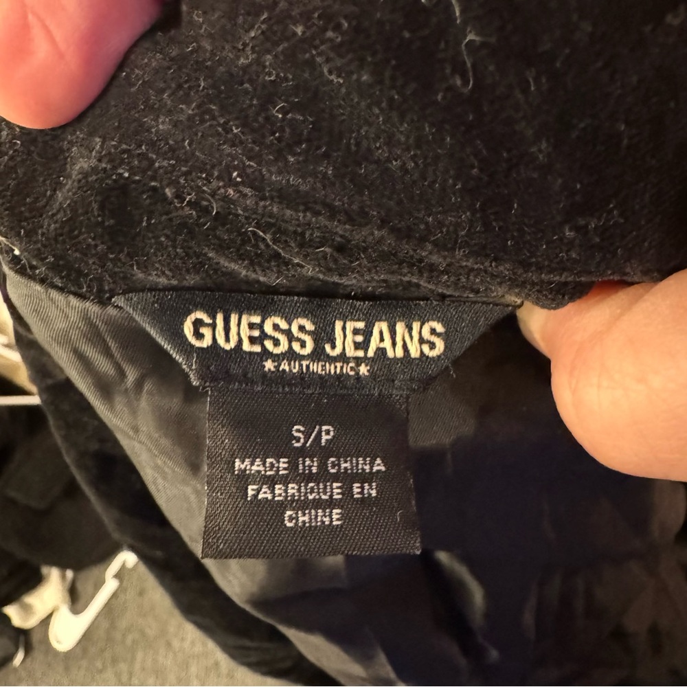 🖤 Guess Jeans Black Velvet Fitted Blazer (S/P) - Picture 9 of 12